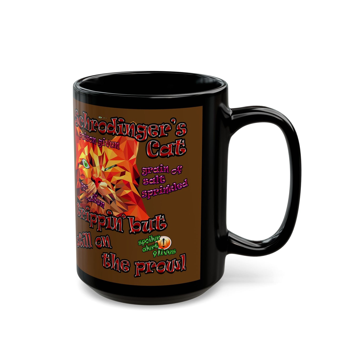 schrodinger's cat - Black Mug (brown)
