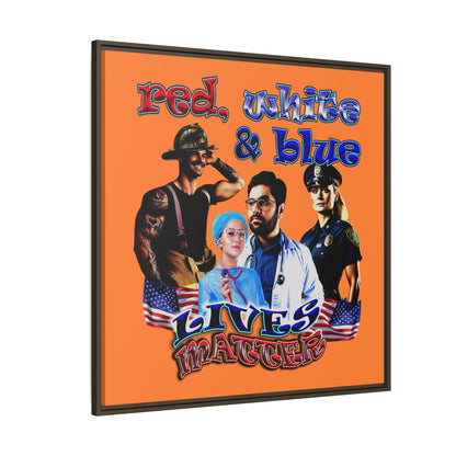 rw&b lives matter - framed canvas art (crusta)