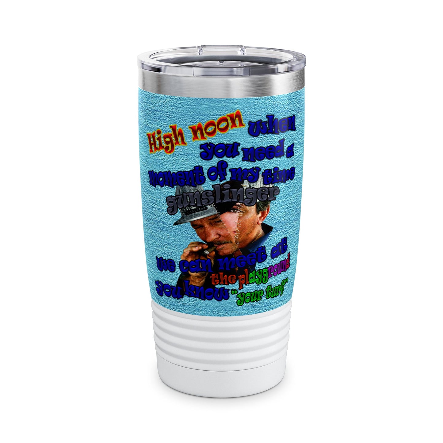 high noon - Ringneck Tumbler, 20oz (faded blue)