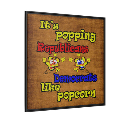 popping like popcorn - framed canvas art (brown papyrus)