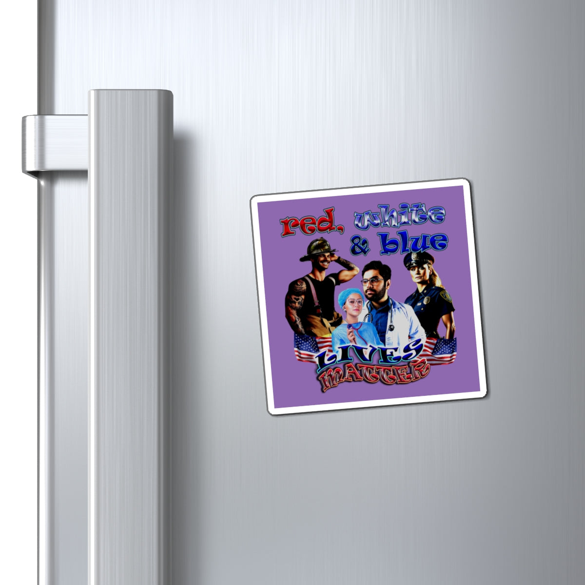rw&b lives matter - Magnets - (light purple)