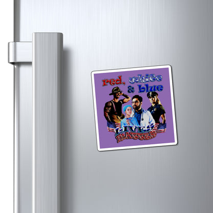 rw&b lives matter - Magnets - (light purple)