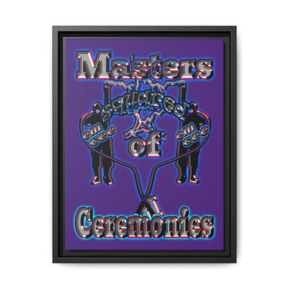 em cee squared - framed canvas art (purple)