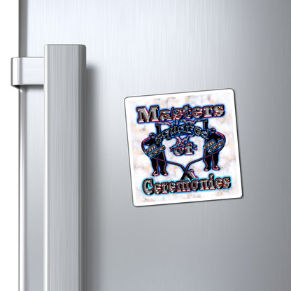 em cee squared - Magnets - (white marble)