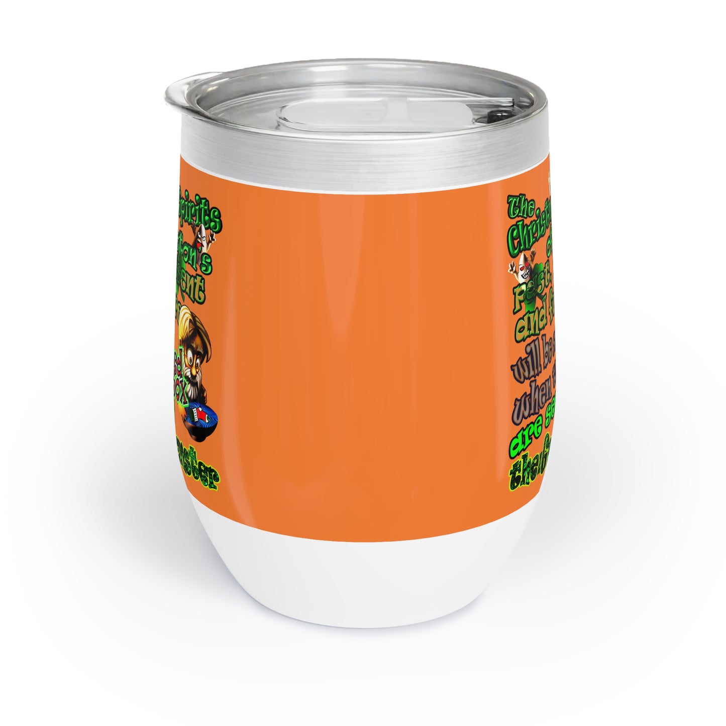 christmas spirits of boston - Chill Wine Tumbler (crusta)