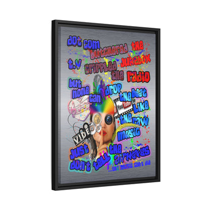 drop the beat - framed canvas art (brushed nickel)