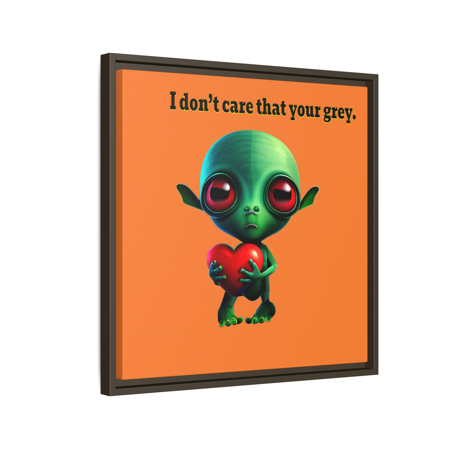 I don't care that your grey - framed canvas art (crusta)
