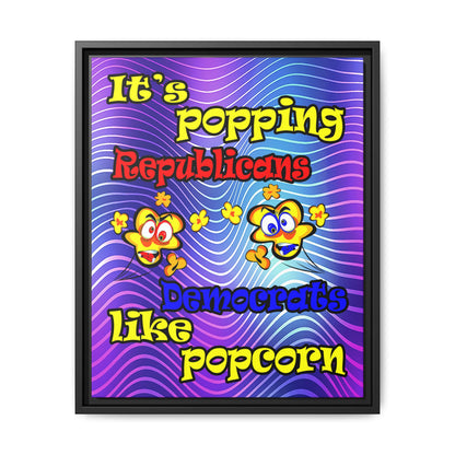 popping like popcorn - framed canvas art (purple wave)
