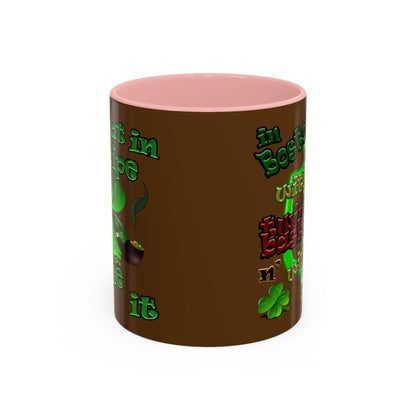 celtics logo - Accent Mug (brown)