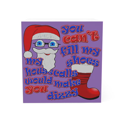 santa's shoes - note cube (light purple)