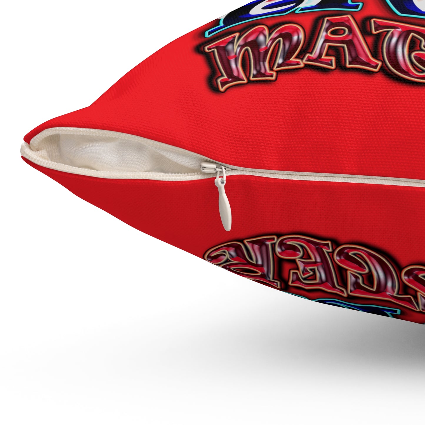 rw&b lives matter - Spun Polyester Square Pillow - (red)