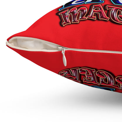 rw&b lives matter - Spun Polyester Square Pillow - (red)