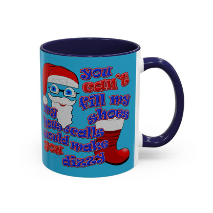 santa's shoes - Accent Mug (turquoise)