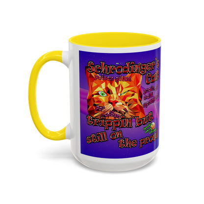 schrodinger's cat - Accent Mug (purple-pink wave)