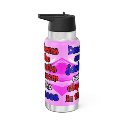 donkeys and elephants - Gator Tumbler, 32oz  (light blue-pink wave)
