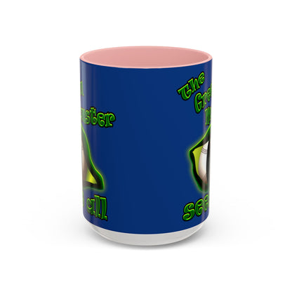 green monster - Accent Mug (dark blue)