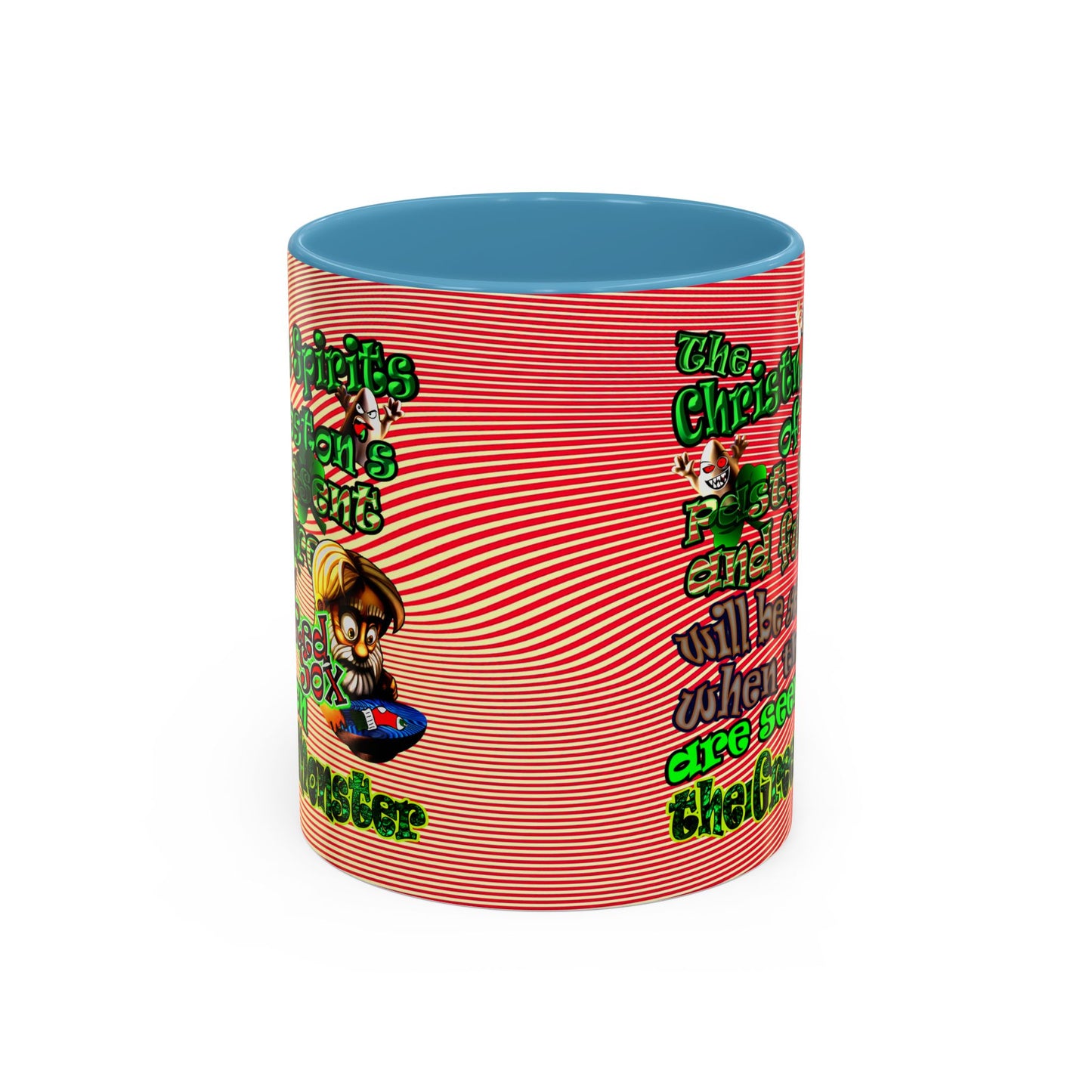 christmas spirits of boston - Accent Mug (yellow-orange wave)