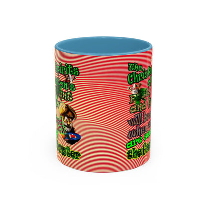 christmas spirits of boston - Accent Mug (yellow-orange wave)