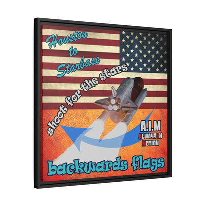 shoot for the stars - framed canvas art (burnt orange)