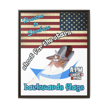shoot for the stars - framed canvas art (white)
