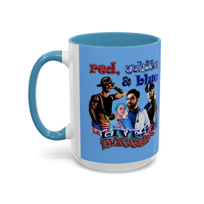 rw&b lives matter - Accent Mug (light blue)