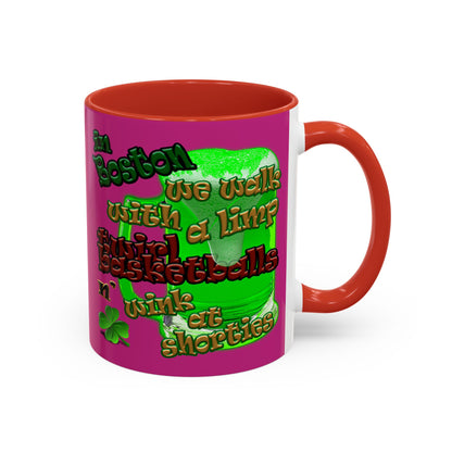 celtics logo - Accent Mug (pink)