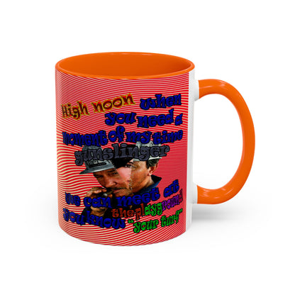 high noon - Accent Mug (yellow-orange wave)