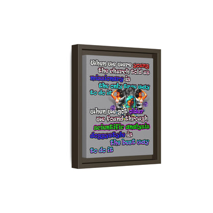 doggystyle - framed canvas art (grey)