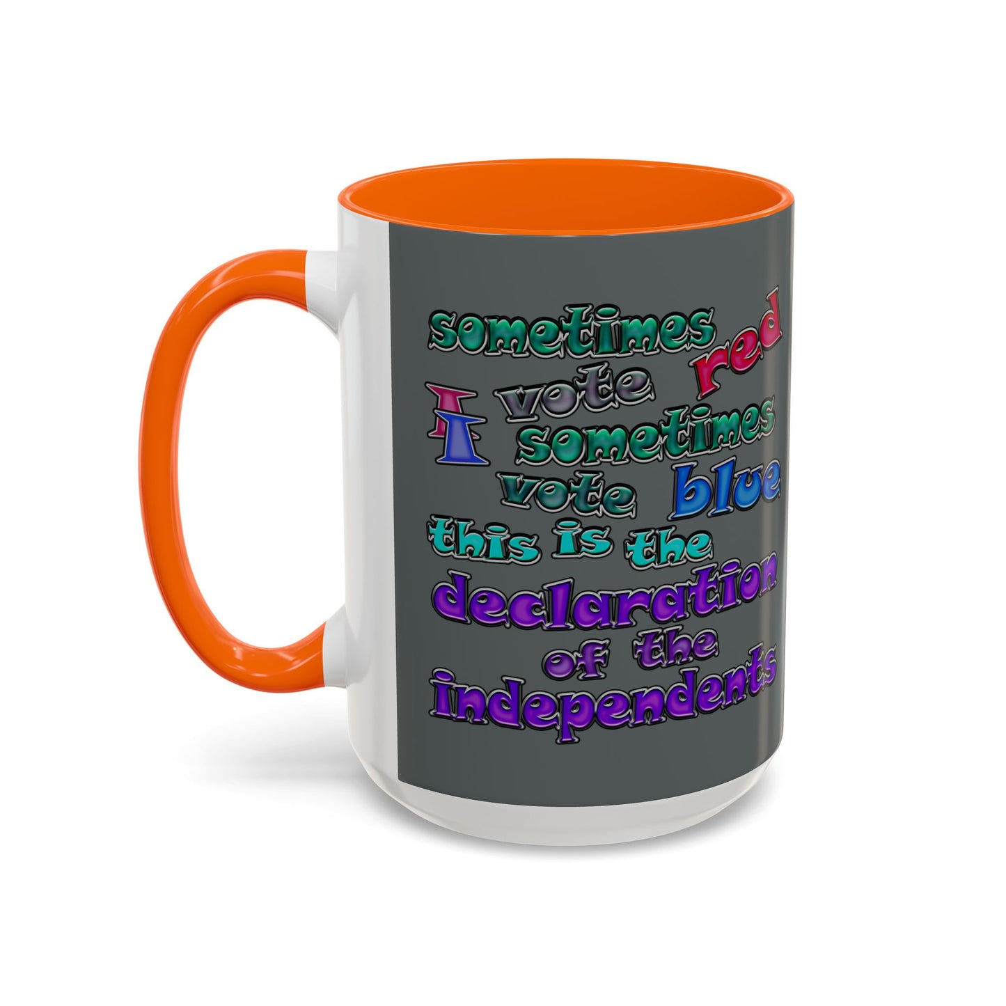declaration of the independents - Accent Mug (dark grey)