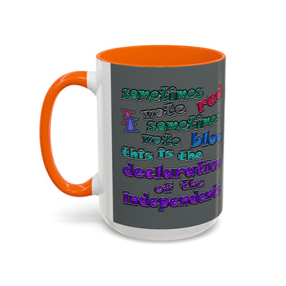 declaration of the independents - Accent Mug (dark grey)