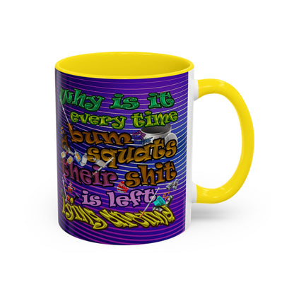 the bum's shit - Accent Mug (purple wave)
