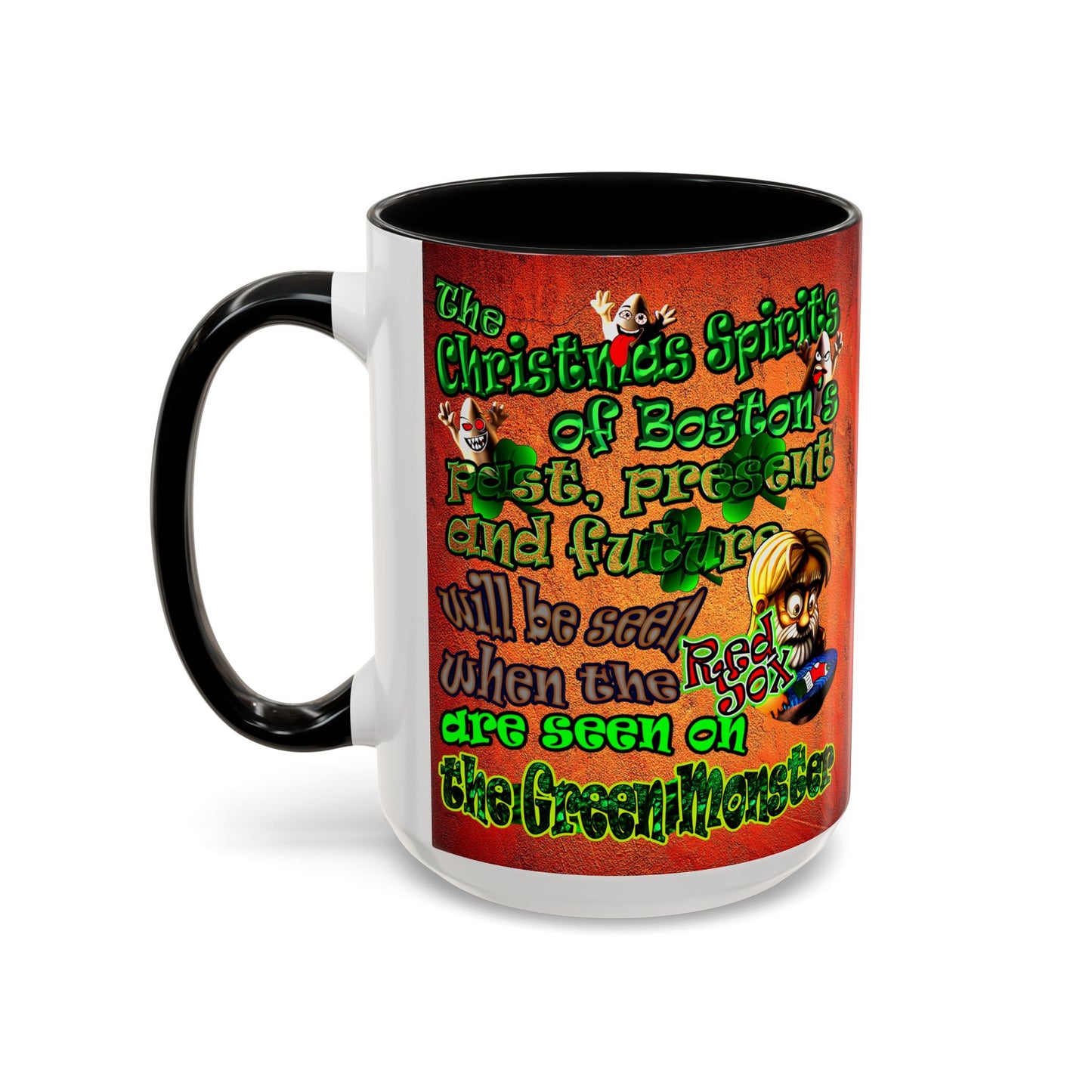 christmas spirits of boston - Accent Mug (burnt orange)