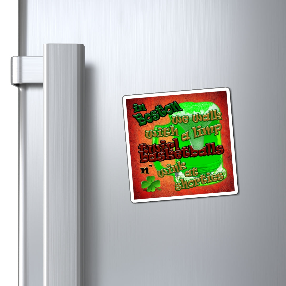 celtics logo - Magnets - (burnt orange)