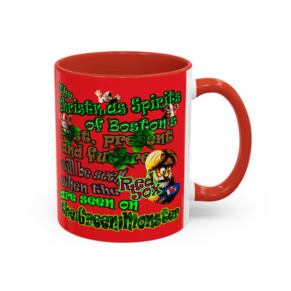 christmas spirits of boston - Accent Mug (red)