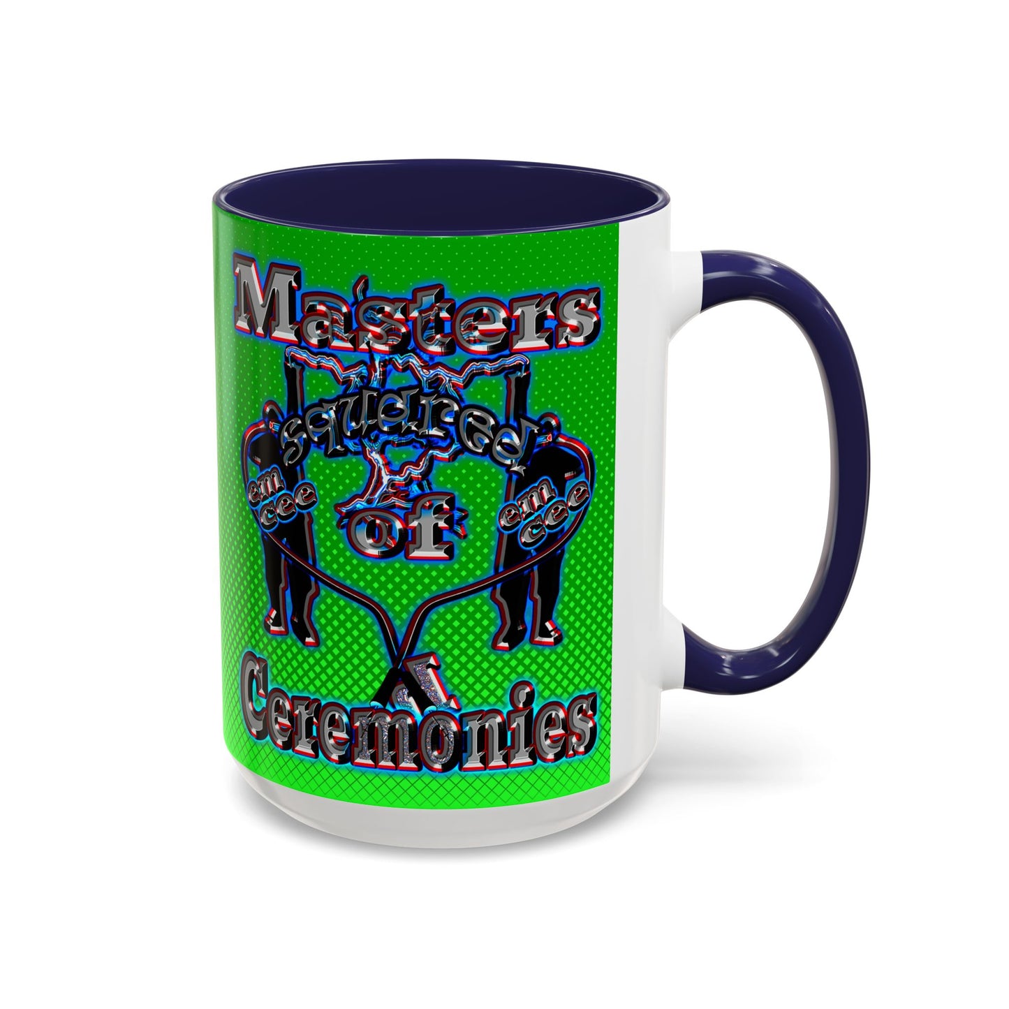 em cee squared - Accent Mug (logo green)