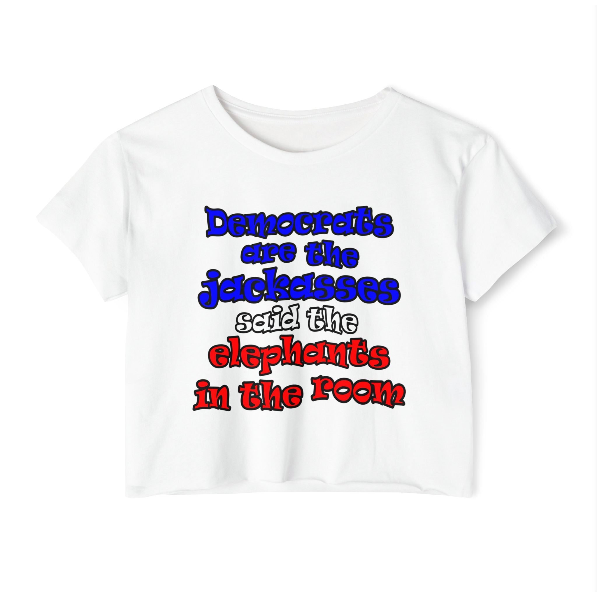 donkeys and elephants - Women's Festival Crop Top