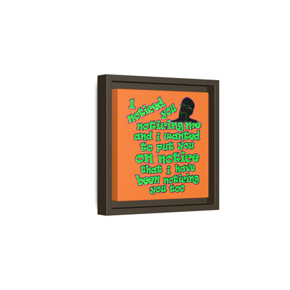noticed you noticing - framed canvas art (crusta)
