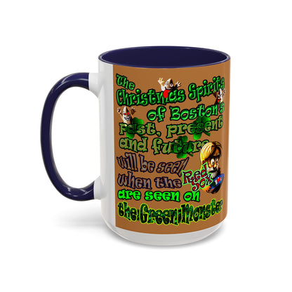 christmas spirits of boston - Accent Mug (light brown)