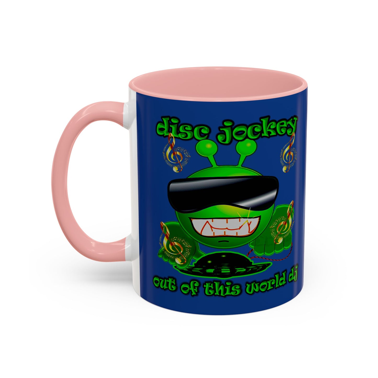 disc jockey - Accent Mug (dark blue)