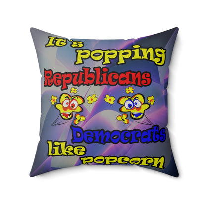 popping like popcorn - Faux Suede Square Pillow - (grey-pink wave)