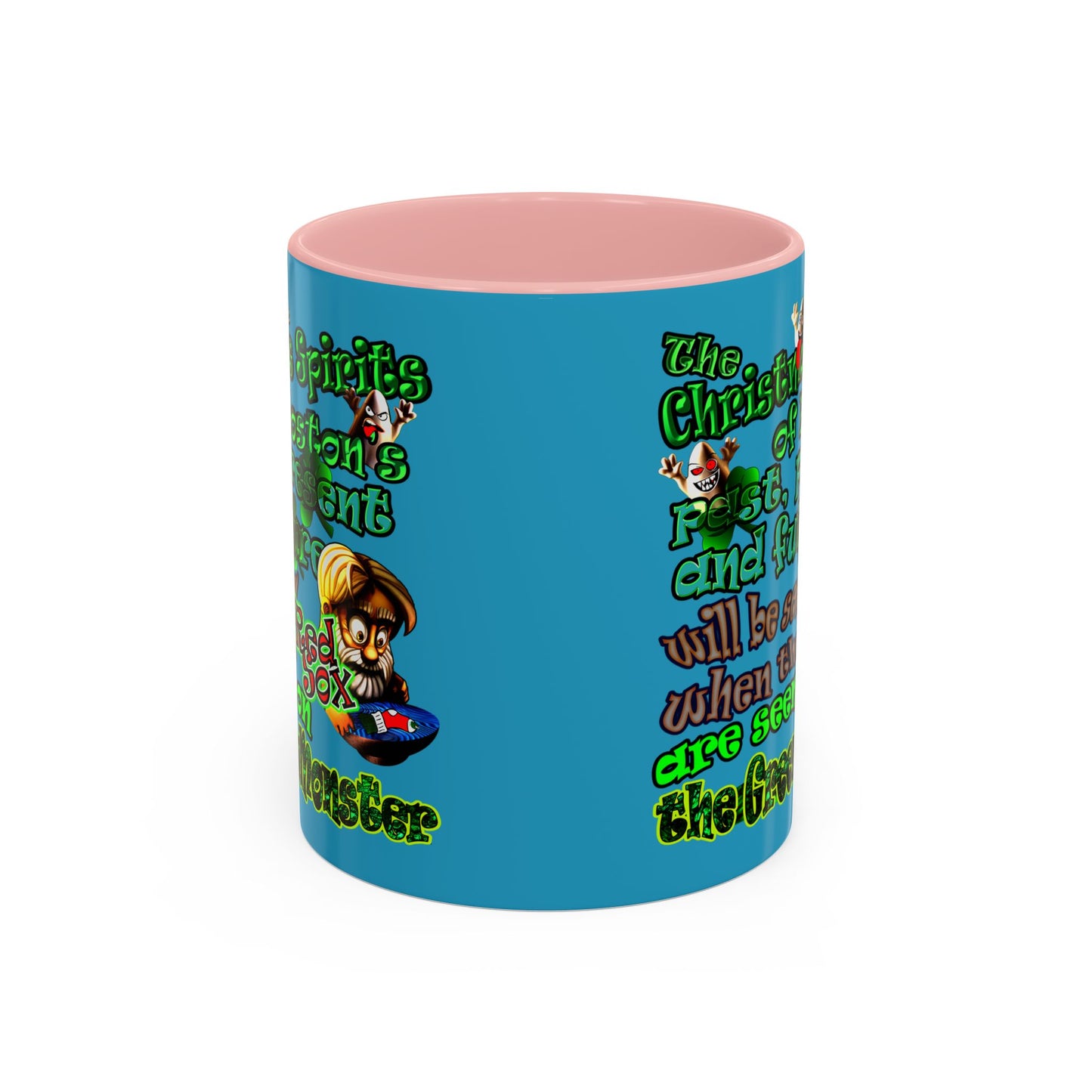 christmas spirits of boston - Accent Mug (turquoise)