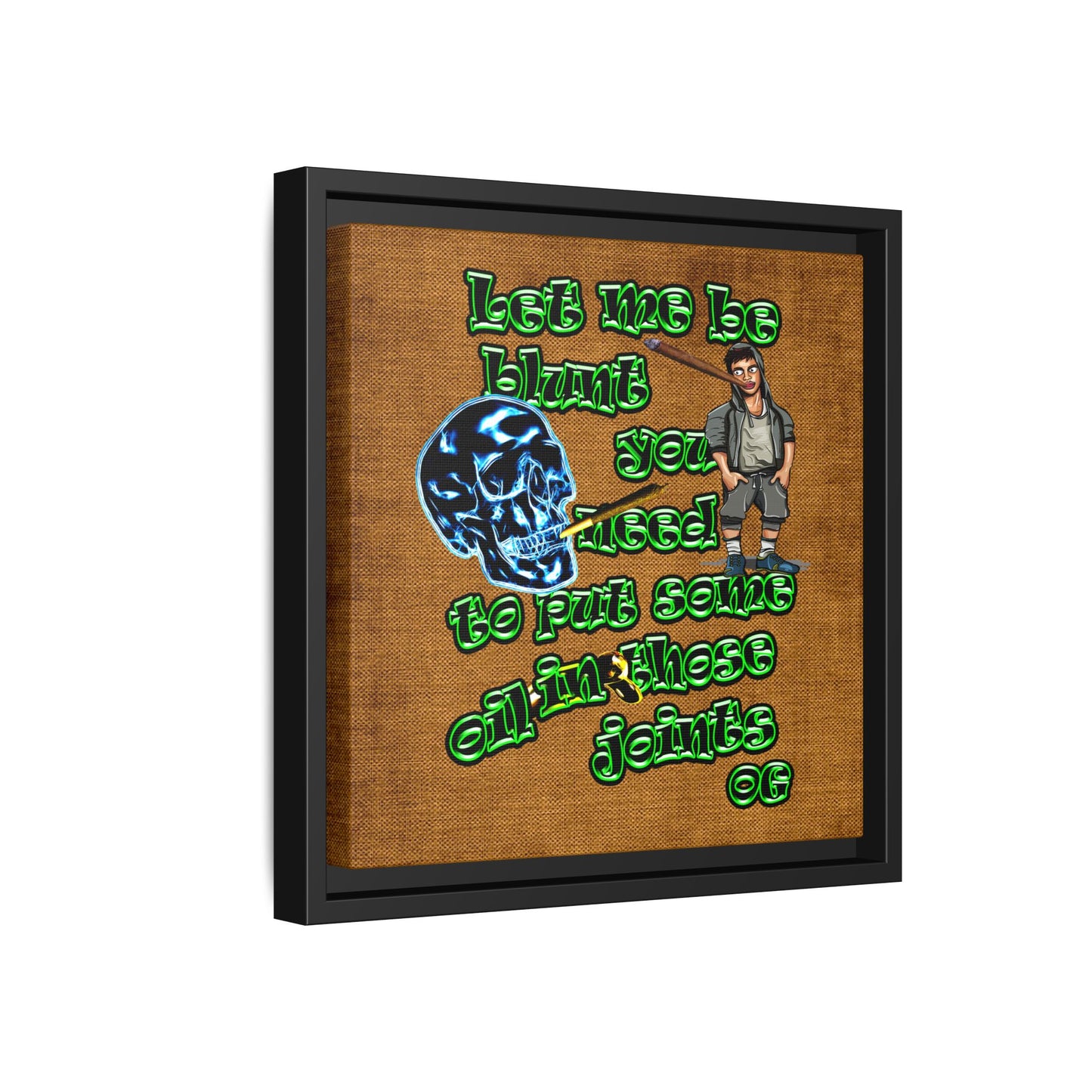og - framed canvas art (brown papyrus)