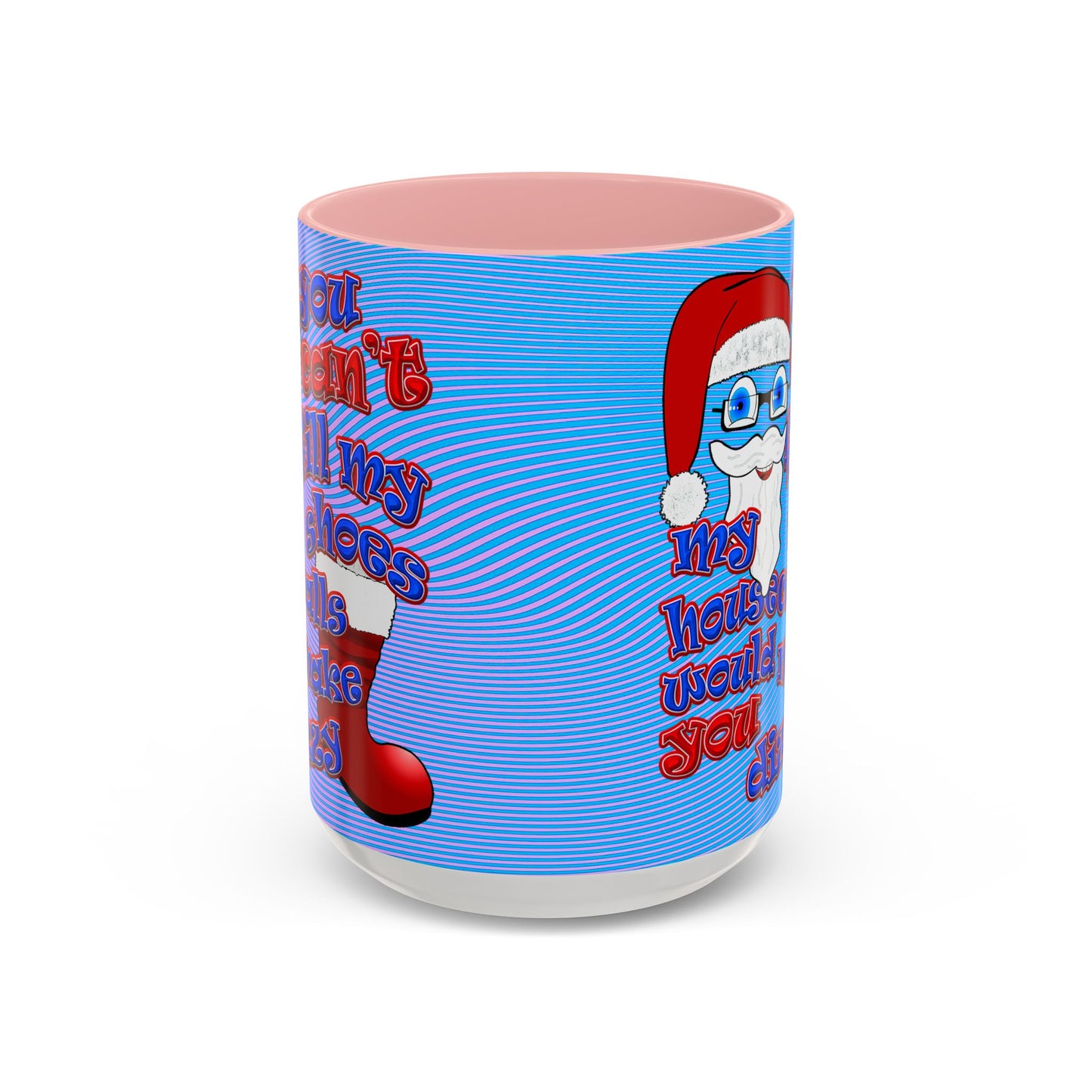 santa's shoes - Accent Mug (light blue-purple wave)