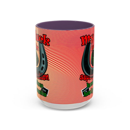 my luck - Accent Mug (yellow-orange wave)