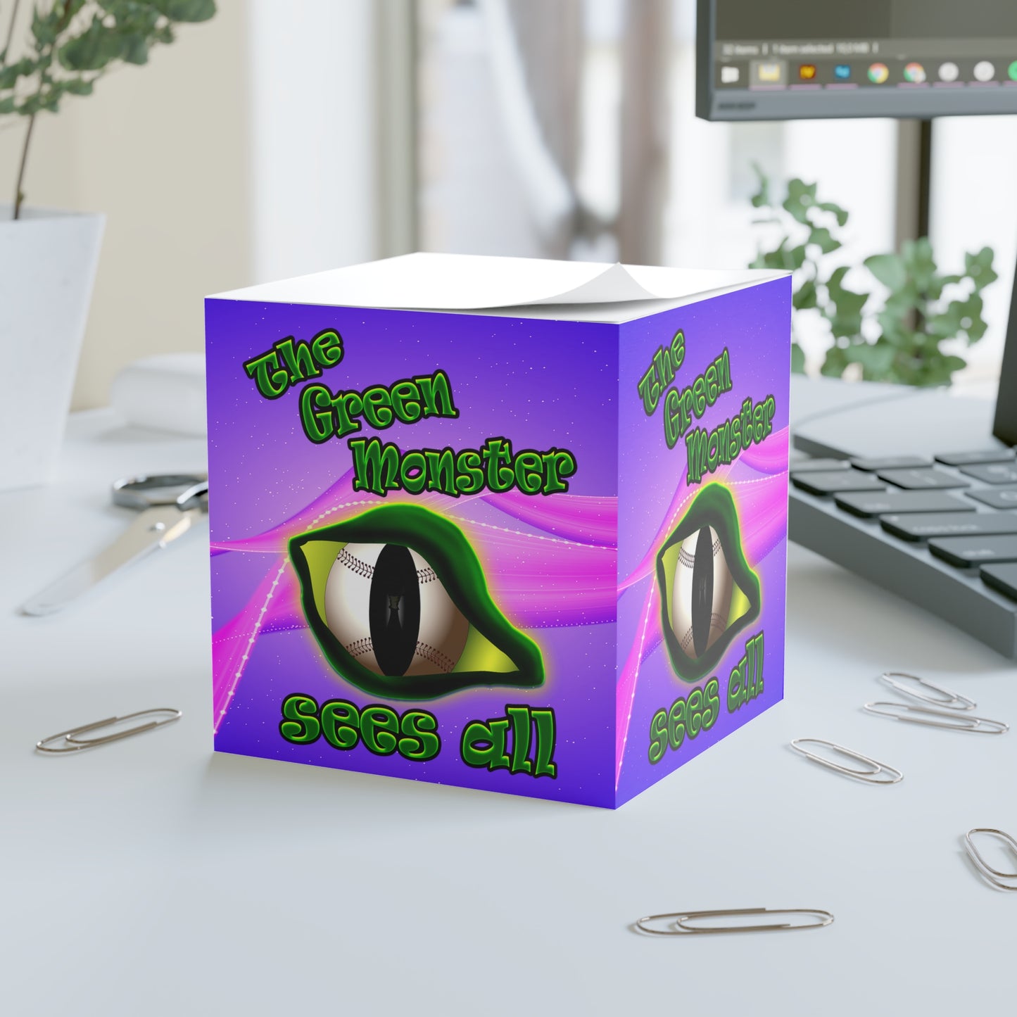 green monster - note cube (purple-pink wave)