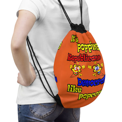 popping like popcorn - Drawstring Bag (orange)