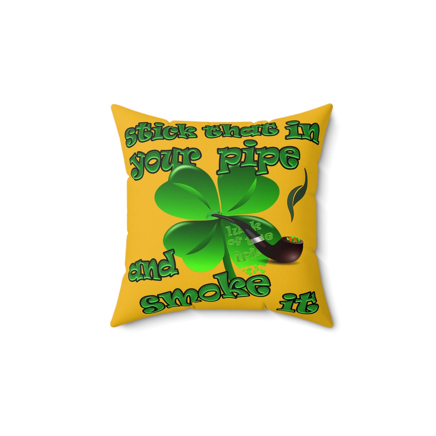 celtics logo - Faux Suede Square Pillow - (yellow)