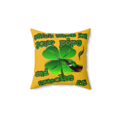 celtics logo - Faux Suede Square Pillow - (yellow)