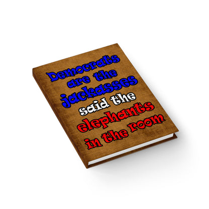donkeys and elephants - journal-blank (brown papyrus)