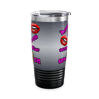 hoes b4 bros - Ringneck Tumbler, 20oz (brushed nickel)
